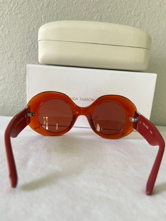 Linda Farrow x The Row 48/3 Womens Sunglasses Terracotta Red main image 5